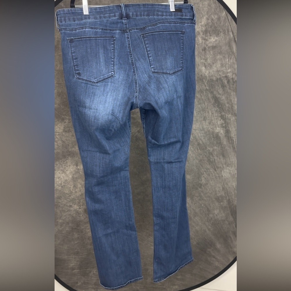 KUT from the Kloth Baby Bootcut Jeans 18W Dark Wash High Rise 33” Inseam Plus - Picture 4 of 8